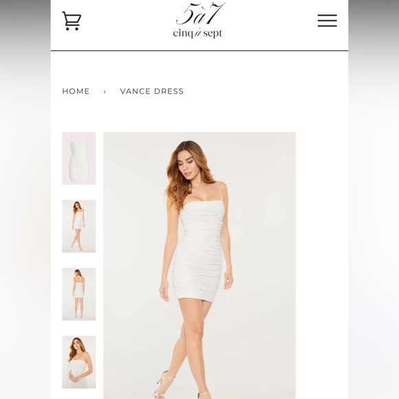 Cinq a Sept Vance Dress White Size 4
